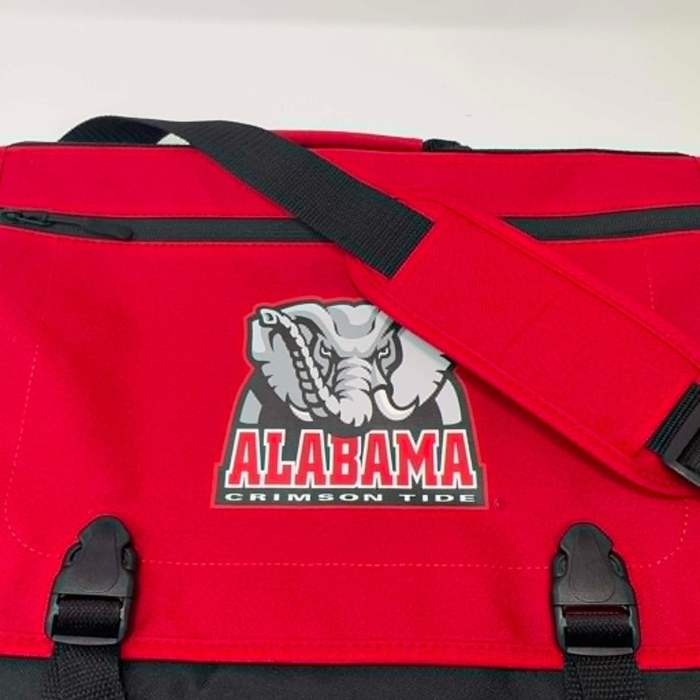 NEW Alabama Crimson Tide Messenger Bag Red Black NCAA Laptop Shoulder Bag Roll - Picture 2 of 8